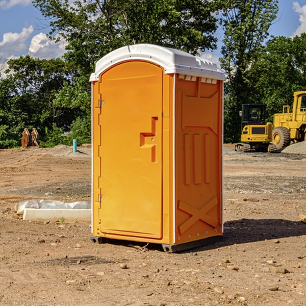 how often are the portable restrooms cleaned and serviced during a rental period in Duncan